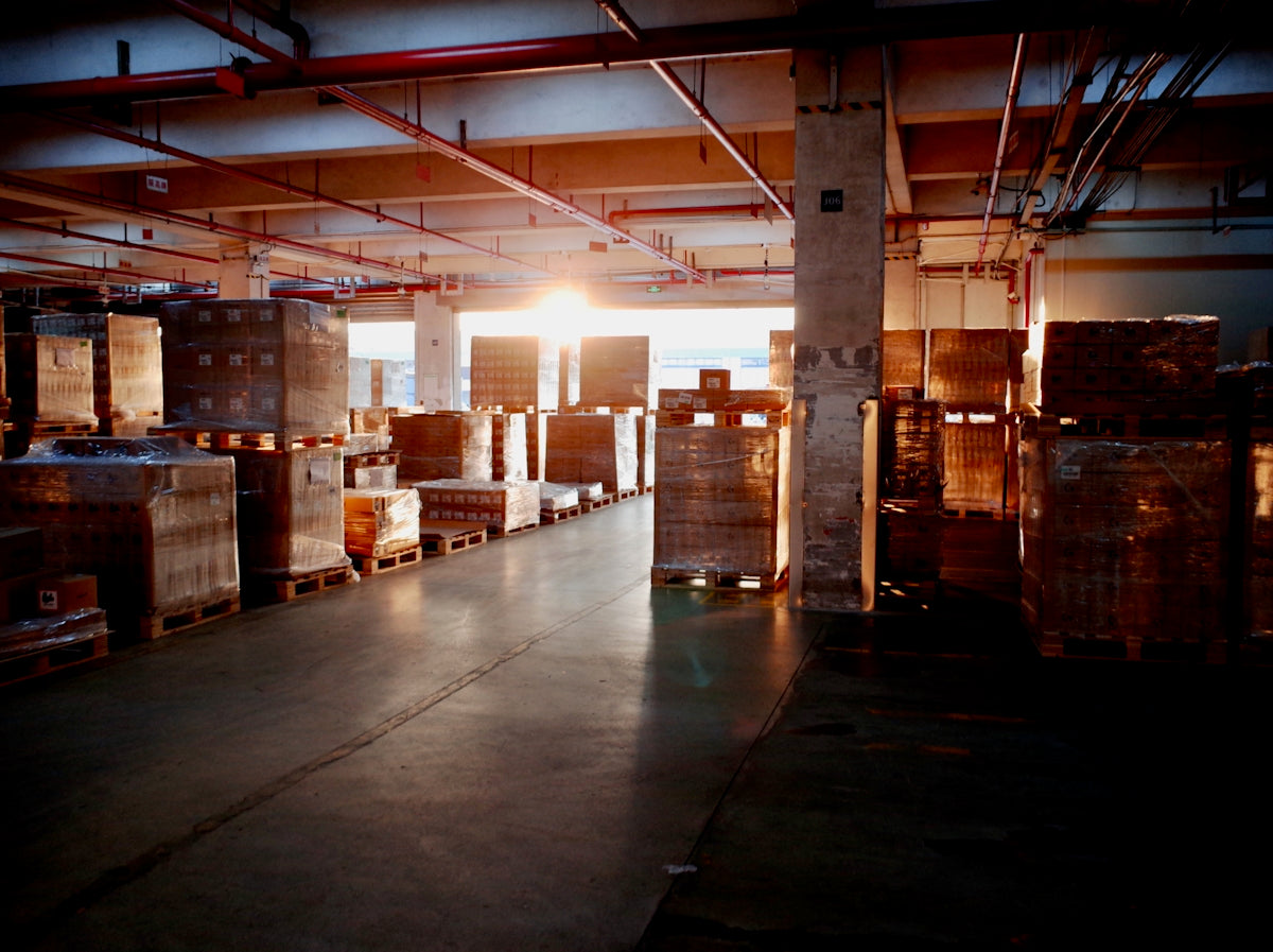 Warehouse storage filled with pallets of goods