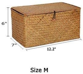 DOKOT Rectangular Handwoven Seagrass Storage Basket - Image 4