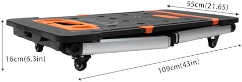 7-in-1 Multifunctional Work Platform, Folding Scaffold Workbench Utility Cart - Image 2