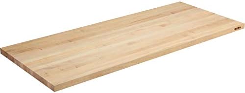 Global Industrial Mobile Adjustable Height C-Channel Leg Workbench, Maple - Image 3