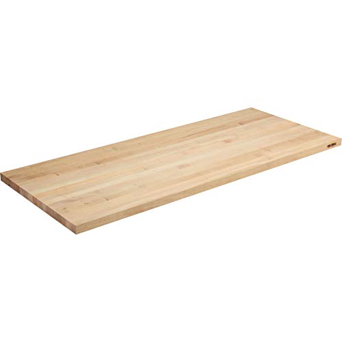 Global Industrial Adjustable Height Workbench, Maple Butcher Block Square Edge - Image 9