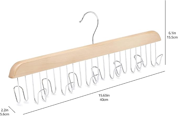 Amazon Basics Wooden Belt Hanger - Image 5