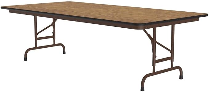 Correll Heavy Duty Adjustable Height Utility Folding Table, Melamine Top by Correll
