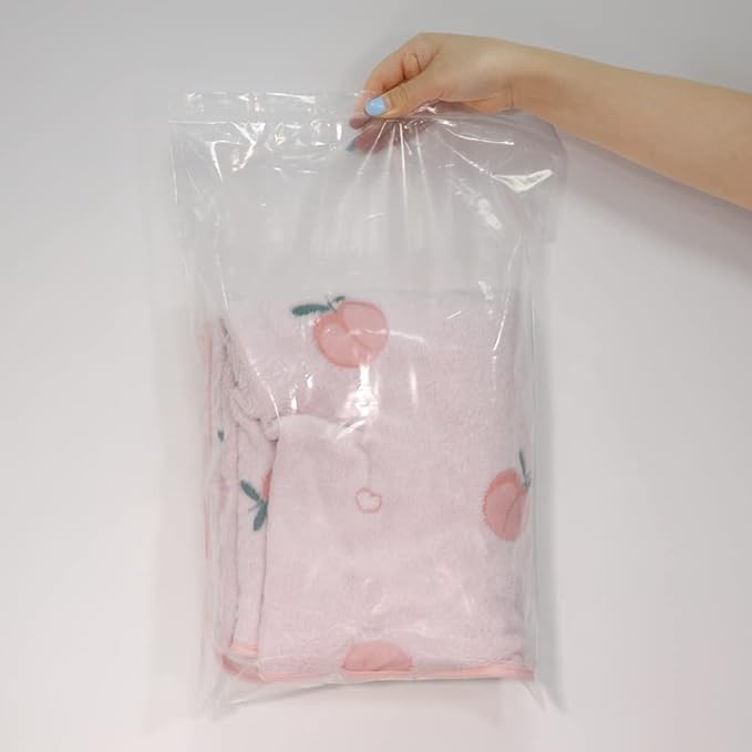 iMailer 500 Count 14" x 20" Large Clear Plastic Reclosable Poly Zip Bags - Image 3