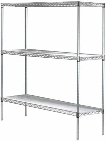 Omega 14" Deep x 24" Wide x 96" High 3 Tier Chrome Starter Shelving Unit by OmegaProductsCorporation