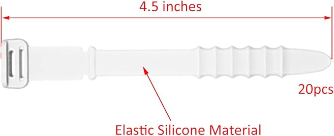 Silicone Zip Ties, Reusable Zip Ties, Elastic Cable Organizer - Image 5