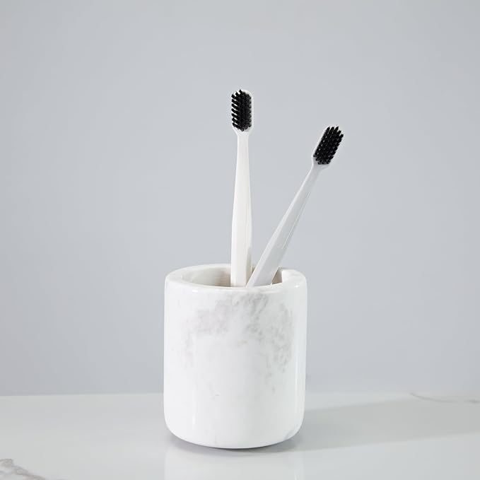 Natural White Marble Toothbrush Holder - Image 6