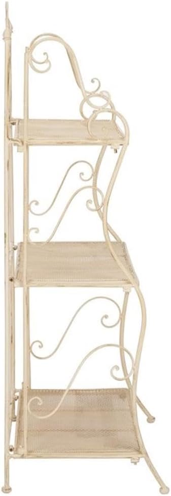 SAFAVIEH PAT5022A Outdoor Collection Torus Pearl White 3-Tier Shelf - Image 5