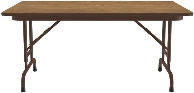 Correll Heavy Duty Adjustable Height Utility Folding Table, Melamine Top - Image 8