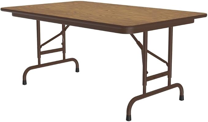 Correll Heavy Duty Adjustable Height Utility Folding Table, Melamine Top - Image 6