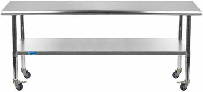 AmGood 72" Long x 36" Deep Stainless Steel Table by AmGood