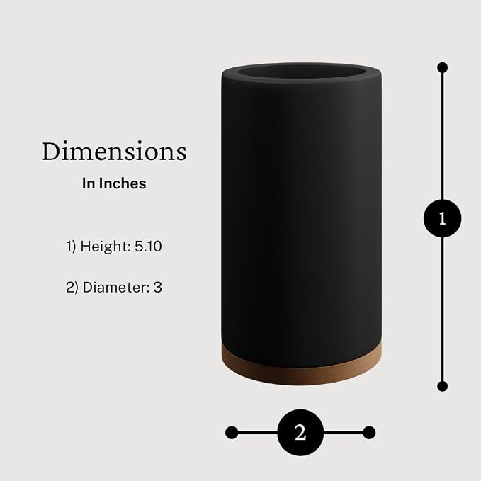 Matani Diatomite & Bamboo Toothbrush Holder - Image 3