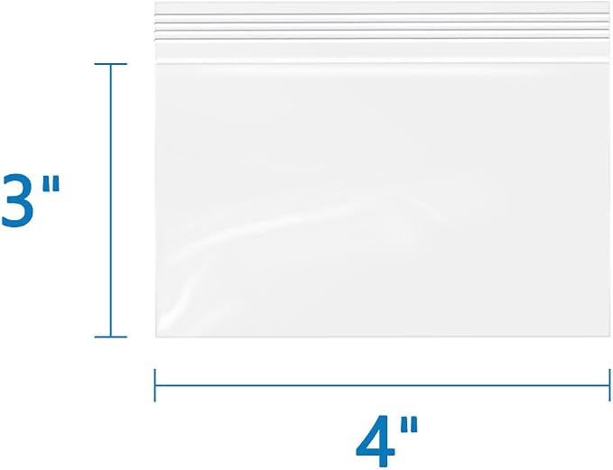 iMailer - 4" x 3" 500 Pack- 2 Mil Resealable Zip Bags- Small Clear Plastic Bags - Image 2