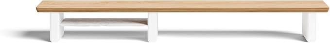 Raico Desk Cockpit Shelf Monitor Stand System Dual Screen Setup Wood Large Desk by RAICO