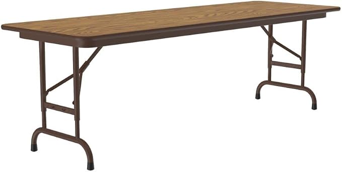 Correll Heavy Duty Adjustable Height Utility Folding Table, Melamine Top - Image 6