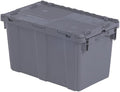 Plastic Storage Tote with Flip Lid, 22.3 x 13 x 12.8 inches, Made in USA by Glownary