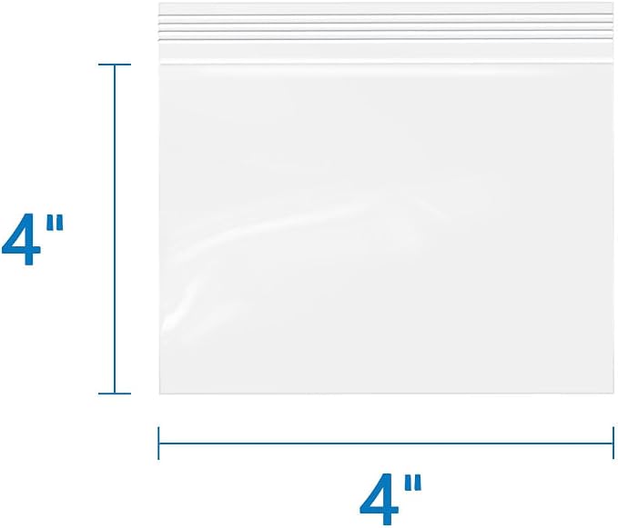 iMailer - 4" x 4" 500 Pack- 2 Mil Resealable Zip Bags- Small Clear Plastic Bags - Image 2