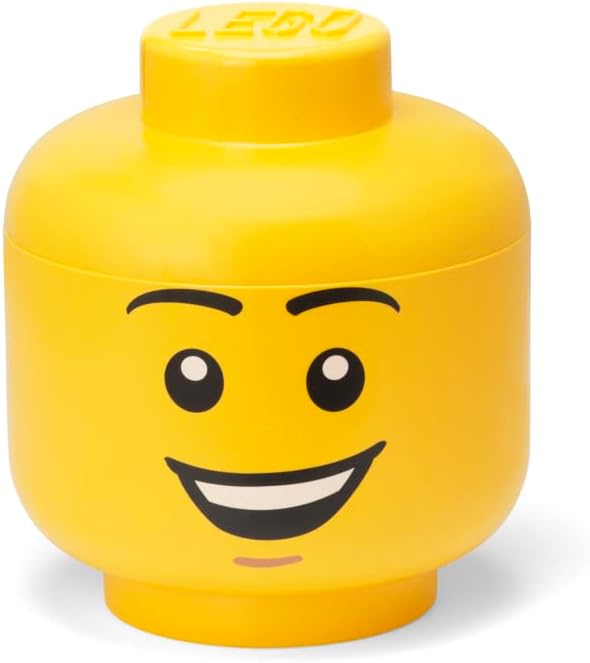 LEGO Iconic Storage Head Large, Stackable Storage Box, 5 L, Happy Boy - Image 6