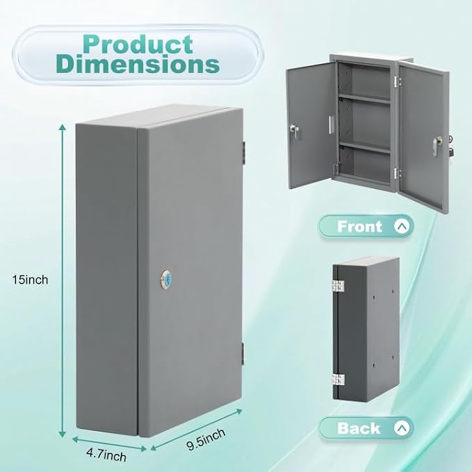 biosp First Aid Wall Mount Medicine Cabinet - Image 3