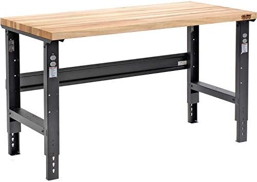 Global Industrial Adjustable Height Workbench C-Channel Leg, 1-3/4" Birch Top - Image 8
