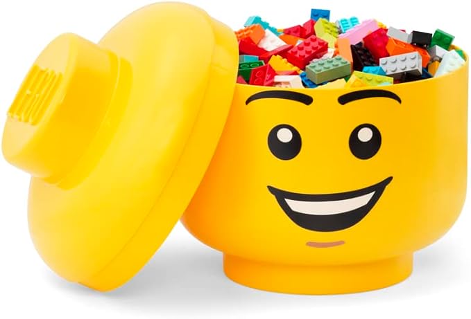 LEGO Iconic Storage Head Large, Stackable Storage Box, 5 L, Happy Boy - Image 5
