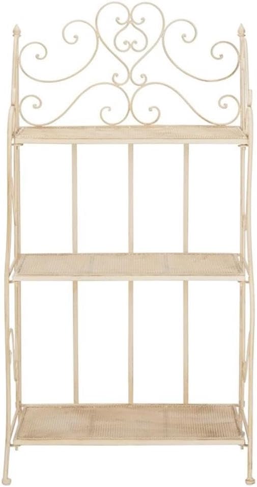 SAFAVIEH PAT5022A Outdoor Collection Torus Pearl White 3-Tier Shelf - Image 4