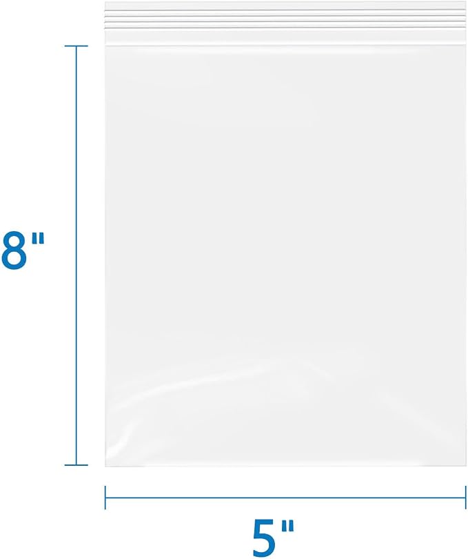 iMailer - 5" x 8" 500 Pack- 2 Mil Resealable Zip Bags- Small Clear Plastic Bags - Image 2
