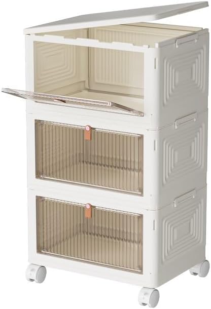 23Qt Plastic Storage Bins with Lids 3 Tier, Stackable - Image 2