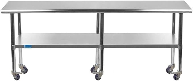 AmGood 84" Long x 24" Deep Stainless Steel Table by AmGood