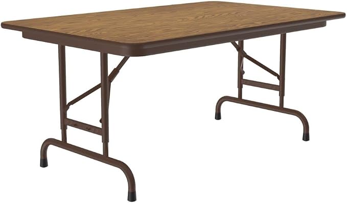 Correll Heavy Duty Adjustable Height Utility Folding Table, Melamine Top - Image 7
