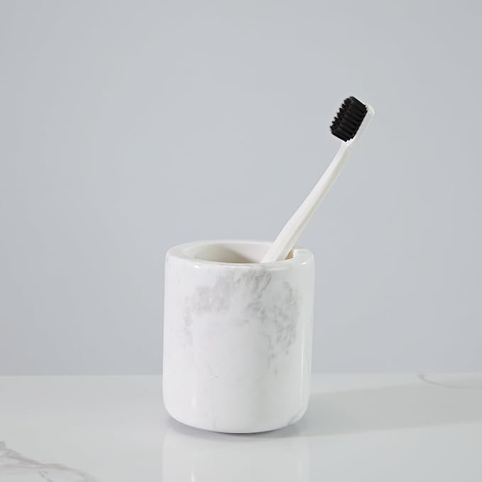 Natural White Marble Toothbrush Holder - Image 7