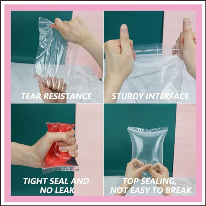 iMailer - 100 Pcs- 12" x 18" Reclosable Plastic Zip Poly Bags 2 Mil - Clear Zip - Image 3