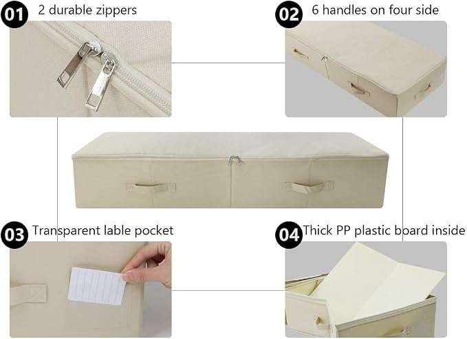 iwill CREATE PRO 39.4" Ultra-Length Foldable & Washable Underbed Storage - Image 5
