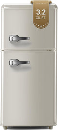 Retro Mini Fridge, 3.2 Cu. Ft. Small Refrigerator by Cleanthewayyouwant
