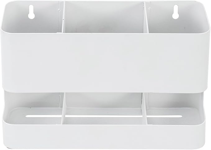 MyGift Modern Wall Mounted White Metal Hair Styling Tools and Accessories Heat - Image 6