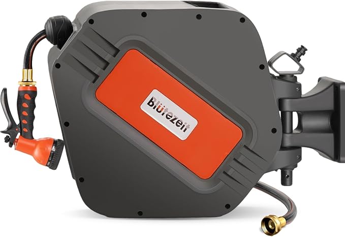 Blütezeit Retractable Garden Hose Reel Wall-Mount Heavy Duty by HomeGardenSolutions
