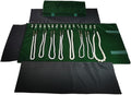 Premium Jewelry Roll Organizer for 16 Necklaces 55cm x 29cm Metal Snap & Velcro by SCIKHEFT