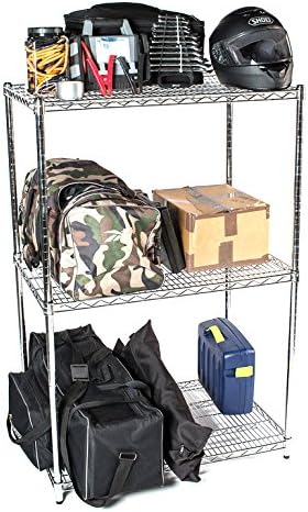Omega 14" Deep x 54" Wide x 54" High 3 Tier Chrome Starter Shelving Unit - Image 3