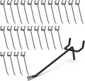 HUHOLE Pegboard Hooks 4 Inch 50PC, Fit 1/4" or 1/8" Pegboard, Ideal Peg Board by HUHOLE