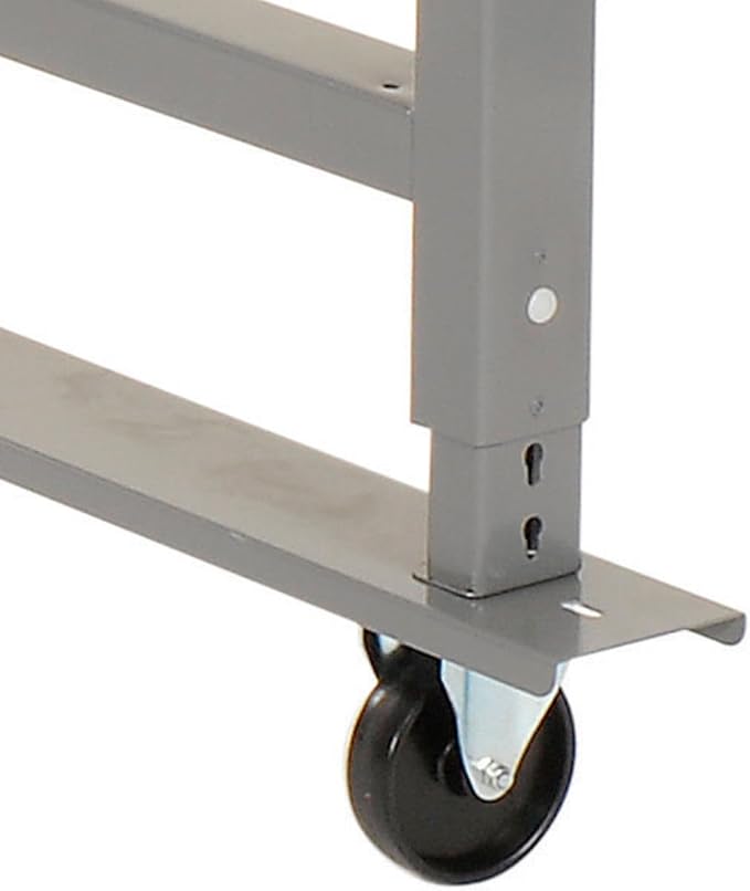 Global Industrial Mobile Adjustable Height Workbench, Shop Square Edge - Image 5