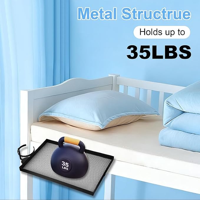 Luckyone Bedside Shelf Metal for Bunk Bed & Top Bunk, Clip On Nightstand - Image 5