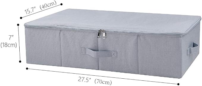 Pack of 3, Folding Under the Bed Storage Bins - Image 2