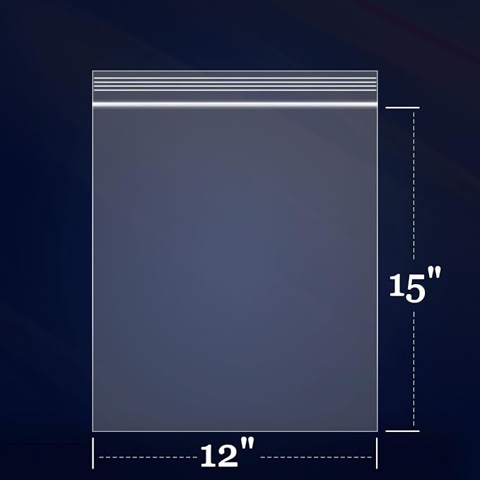 iMailer - 500 Count - 12" x 15" Large Zip Bags - 2 Mil Reclosable Zip Plastic - Image 2