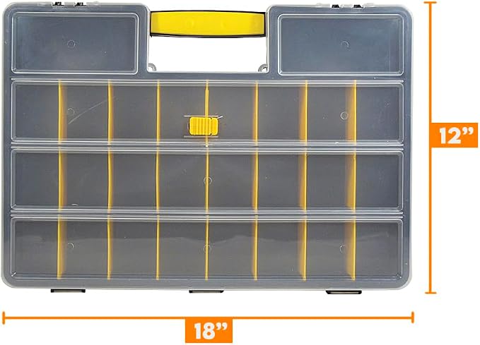 SE Adjustable 26-Compartment Plastic Storage Box - Image 3