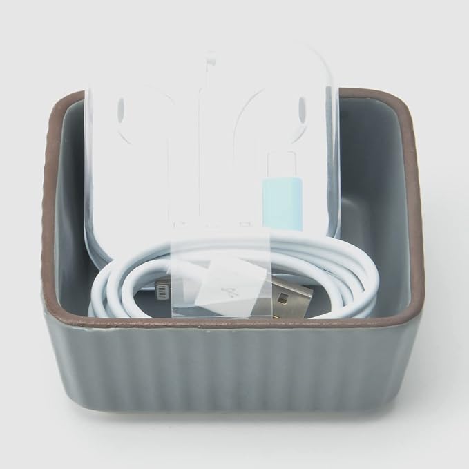 Ceramic Paper Clip Holder 2 PCS Set, Square Paper Clip Dispenser Organizer - Image 6