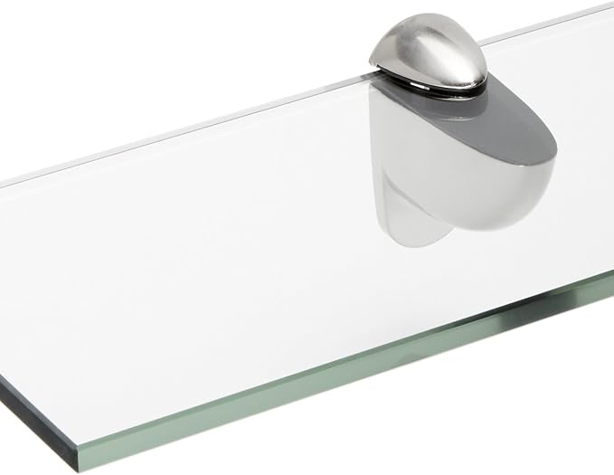 Spancraft Glass H-6x12-Brushed Steel Heron Glass Shelf, Brushed Steel - Image 2