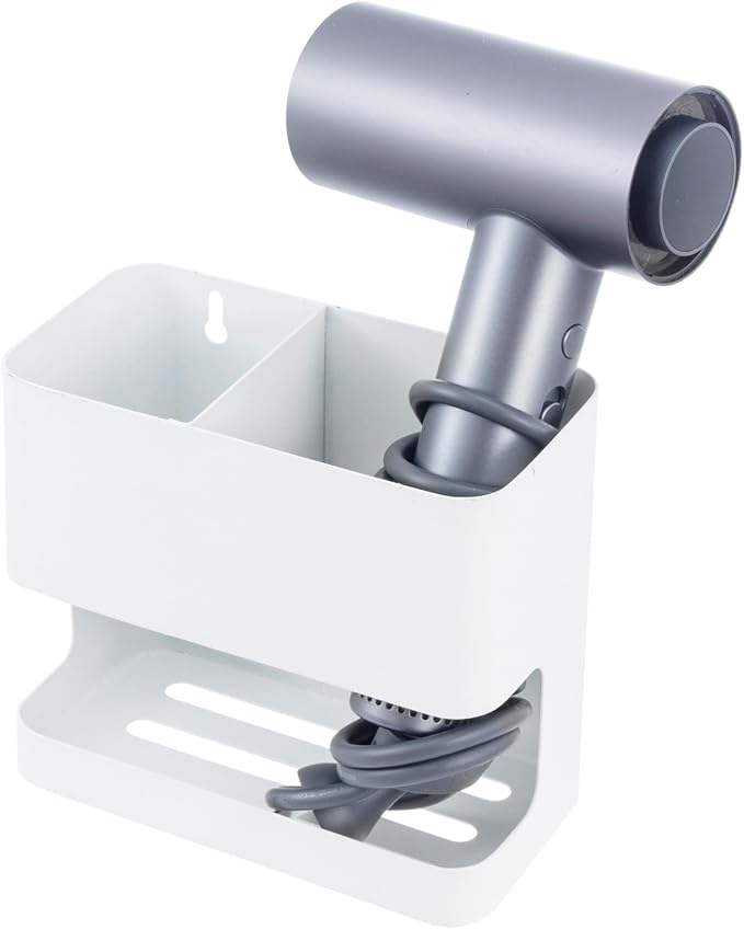 MyGift White Metal Wall Mount Hair Tools Holder by MyGiftHome