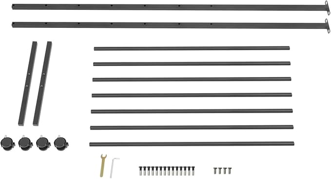 7 Tiers Rolling Display Tie & Scarf Rack Towel Belt Pants Hangers Ribbon - Image 8