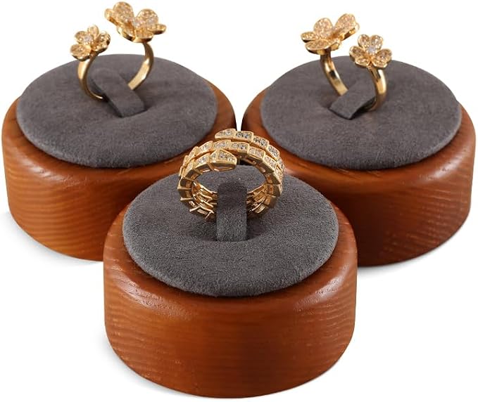Ring Holder, Jewelry Display for Vendors, Wooden Ring Display, Premium Jewelry - Image 4