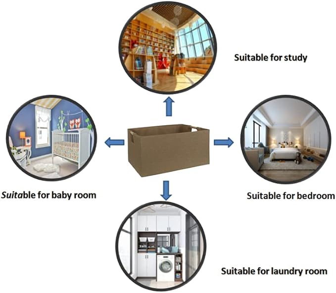 Storage Bin for Shelves Rectangle Closet Baskets Foldable Box - Image 5